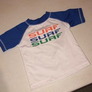 Size 6/9Mo Koala Kids Surf blue/white swim shirt